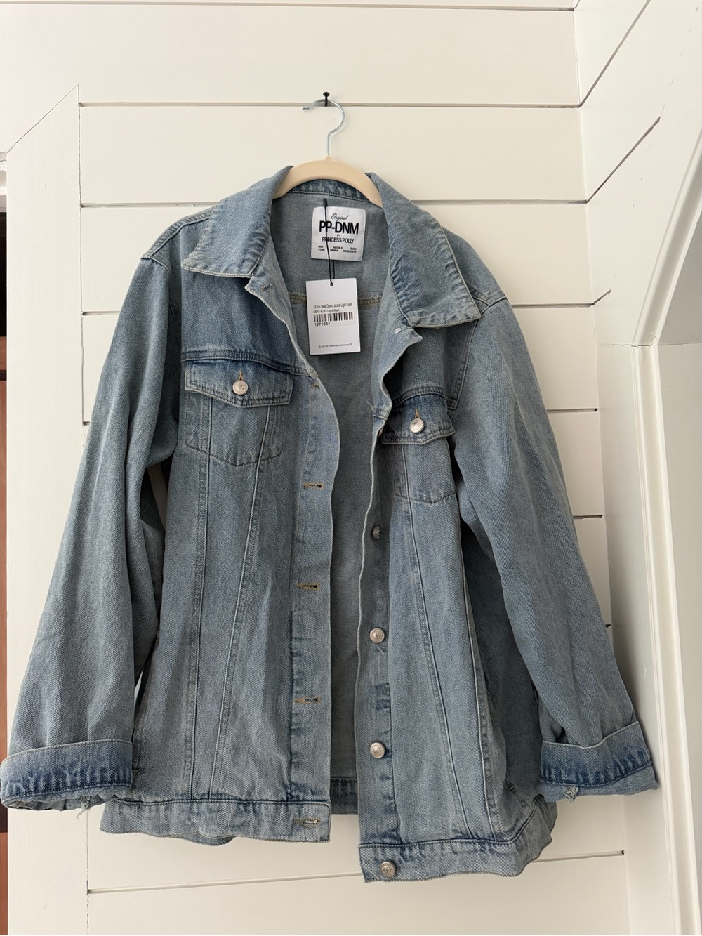 Princess Polly Oversized Light Wash Denim Jacket